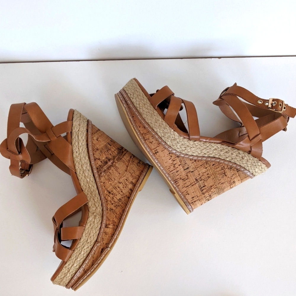 TORRID Strappy Cork Espadrille Wedges - 10